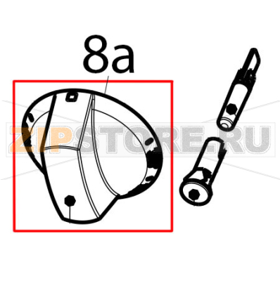 Knob black Tecnoinox FTL70E7 Knob black Tecnoinox FTL70E7Запчасть на деталировке под номером: 8a