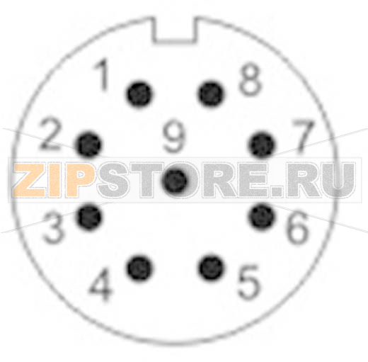 Разъем круглый, 9 контактов, 1 шт Weipu SF1212/S9 
