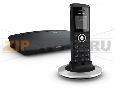 SNOM M325 DECT Комплект: M300 Одностотовая базовая станция DECT + M25  Офисный беспроводной DECT телефон. До 20 беспроводных телефонов, До 5 параллельных вызовов, Цветной экран TFT, До 75 часов в режиме ожидания и 7 часов в режиме разговора, Настраиваемый 