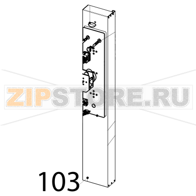 Trays 10 &quot;M&quot; ovens printed control panel Tecnoinox EFC10M Trays 10 "M" ovens printed control panel Tecnoinox EFC10MЗапчасть на деталировке под номером: 103