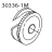 Assembly, ribbon take-up pulley Zebra 105SE