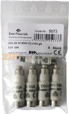 Предохранитель D01, 10 А, 5 шт GAO 630359 