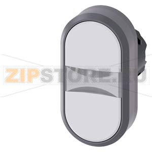 АКТУАТОР ДВОЙНОЙ КНОПКИ С ВОЗМОЖНОСТЬЮ ПОДСВЕТКИ, 22MM, КРУГЛ., ПЛАСТИК С МЕТАЛЛИЧЕСКИМ ФРОНТАЛЬНЫМ КОЛЬЦОМ, КНОПКА БЕЛАЯ, КНОПКА БЕЛАЯ ПЛОСКАЯS, С ГРАВИРОВКОЙ ЛАЗЕРОМ, НАЧАЛО С ТРОКИ - ВЕРХНИЙ РЕГИСТР, ДАЛЕЕ - НИЖНИЙ РЕГИСТР Siemens 3SU1031-3AB66-0AA0-Z&amp; 