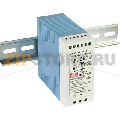 Блок питания на DIN-рейку, 24 В/DC, 1.74 А, 40 Вт Mean Well MDR-40-24 