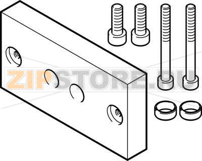 Комплект переходников Festo DHAA-D-G6-20-Q11-16-E 