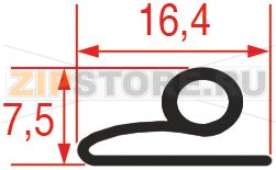УПЛОТНИТЕЛЬНАЯ РЕЗИНА ДЛЯ ПЕЧИ 2455 - 25 М 