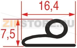 УПЛОТНИТЕЛЬНАЯ РЕЗИНА ДЛЯ ПЕЧИ 2455 - 25 М 