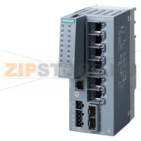 SCALANCE XC206-2SFP G managed Layer 2 IE switch; IEC 62443-4-2 certified; 6x 10/100/1000 Mbps RJ45 ports; 2x 1000 Mbps SFP; 1x console port; diagnostics LED; redundant power supply; temp. range -40 &#176;C to +70 &#176;C; mounting: DIN rail/S7 mounting ra