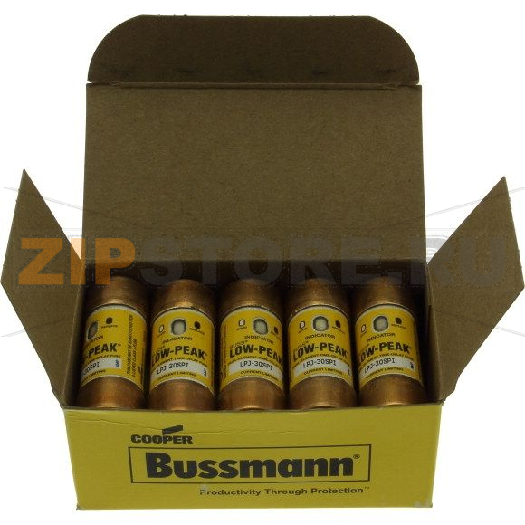 Предохранитель, 65 A, AC 600 В, DC 300 В, 300 кА, 21x57 мм, J, UL, с задержкой Eaton LOW PEAK CLA 