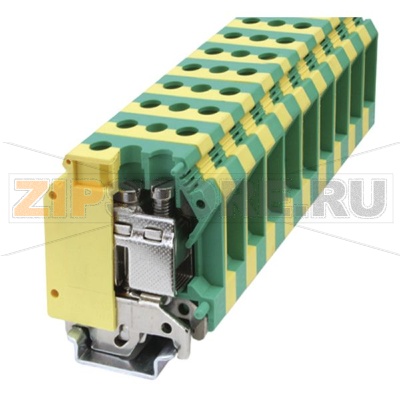 Клемма универсальная, заземляющая, желто-зеленая CHIKU RUSLKG 35N 