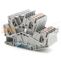 Клемма проходная Push-in, серая CHIKU RPVTT 2,5S-PV