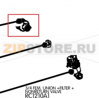 3/4 Fem. Union + Filter + nonreturn valve Unox XB 893