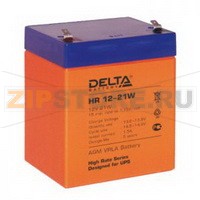 Delta HR 12-21W Свинцово-кислотный аккумулятор (АКБ) Delta HR 12-21W: Напряжение - 12 В; Емкость - 5 Ач; Габариты: 90 мм x 70 мм x 108 мм, Вес: 1,9 кгТехнология аккумулятора: AGM VRLA Battery
