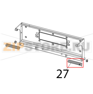 Right door spring Zanolli Synthesis 12/80 VE Right door spring Zanolli Synthesis 12/80 VEЗапчасть на деталировке под номером: 27