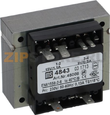 ТРАНСФОРМАТОР 230V 50/60HZ - 15/9V 