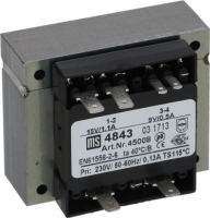 ТРАНСФОРМАТОР 230V 50/60HZ - 15/9V