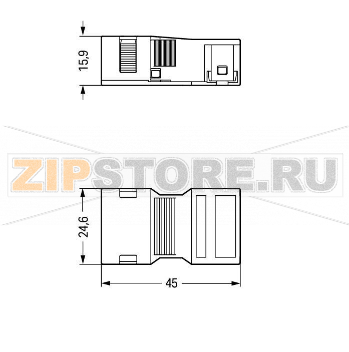 Корпус разгрузки натяжения; 2-пол.; с фиксирующим зажимом; для 1 кабеля; 7,0 – 10,5 мм; 35 mm; черные Wago 770-502/041-000 