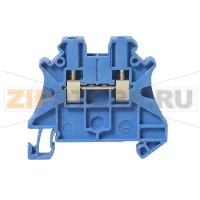 Клемма проходная, универсальная, синяя CHIKU RUT 2,5 BU