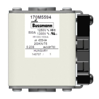 Предохранитель, 500 A, AC 1250 В, 100 кА, size 2, 61x77x75 мм, aR, IEC UL Eaton FUSE 500A 1250