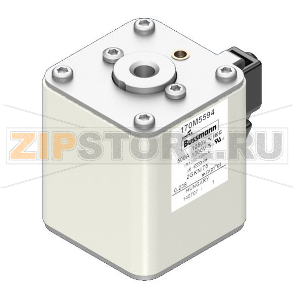 Предохранитель, 500 A, AC 1250 В, 100 кА, size 2, 61x77x75 мм, aR, IEC UL Eaton FUSE 500A 1250 