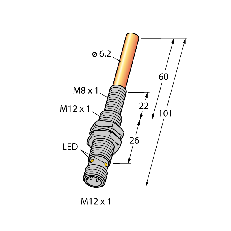 Датчик магнитного поля Turck NIMFE-EM12/6.2L101-UP6X-H1141/S1182 