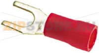 КАБЕЛЬНАЯ КЛЕММА С ВИЛКОЙ КРАСНАЯ Ø 4 MM 100 ШТ