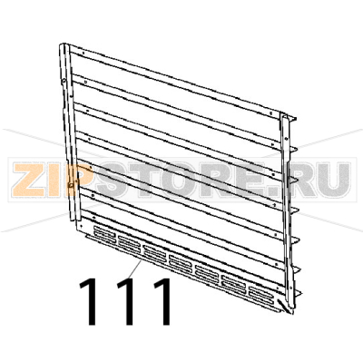Supporto laterale SX, 6 teglie Unox XL 413 Supporto laterale SX, 6 teglie Unox XL 413Запчасть на деталировке под номером: 111