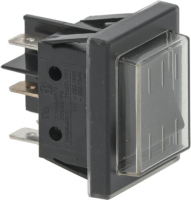 BUTTON CHANGE OVER BIP. BLACK 16A 250V