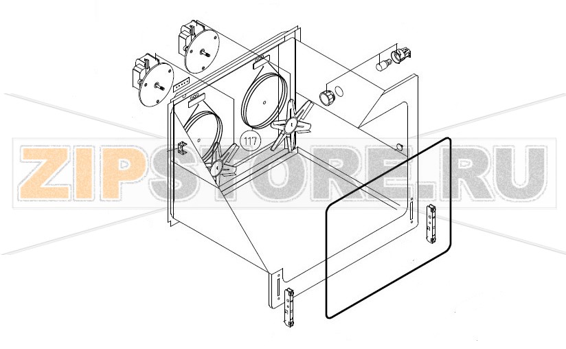Тэн 1250 W 230 V кольцевой для печи конвекционной Unox XF 030 Оригинальное название запчасти: RS090 - CIRC. HEAT. ELEMENT 1260M 220-230V Unox XF 030На деталировке запчасть Unox XF 030 под номером: 117