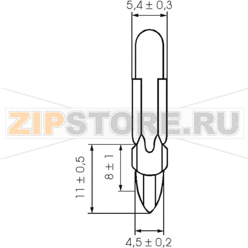 Лампа штекерная 24 В, 0.72 Вт, цоколь: T5.5, прозрачная, 1 шт TRU Components 1590350 