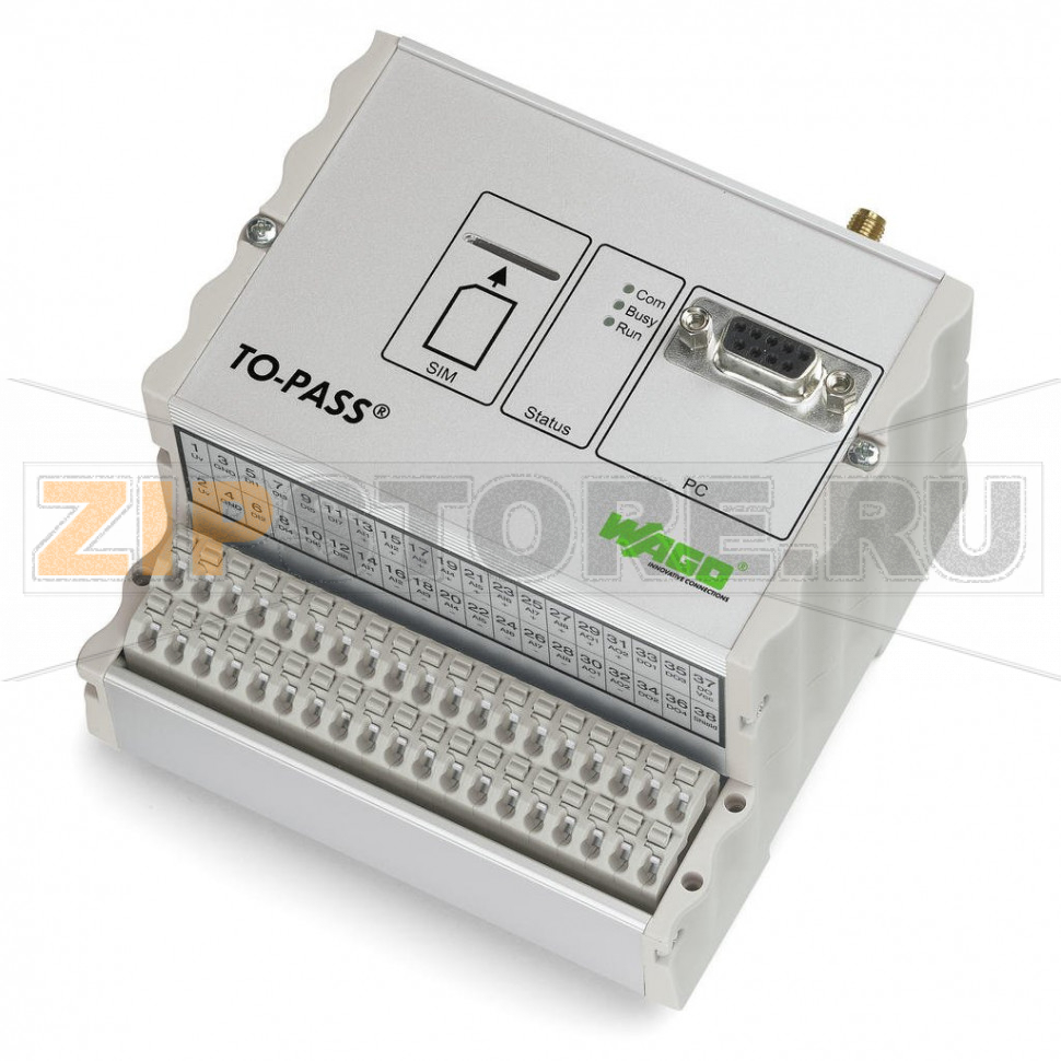 TO-PASS® Compact; Модуль, 8 дискретных входов; 8 аналоговых вводов;  Индикатор неисправностей; Телеуправление; Регистратор событий; Регистратор  данных; 1,50 mm Wago 761-214