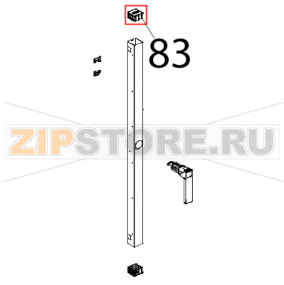 Tappo estetico colonnina porta Unox XBC 815G Tappo estetico colonnina porta Unox XBC 815GЗапчасть на деталировке под номером: 83