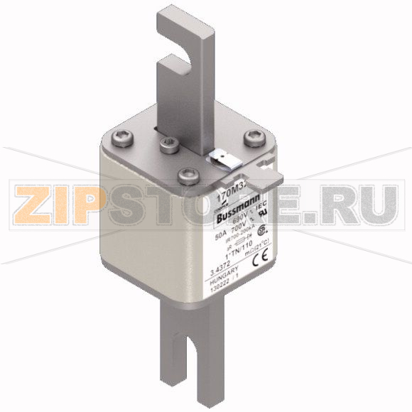 Предохранитель, 50 A, AC 690 В, 200 кА, DIN 1, 45x58x134 мм, aR, DIN, IEC 80 мм Eaton FUSE 50A 