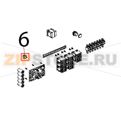 Termostato sic. unip. 330 °C Unox XBC 905 Termostato sic. unip. 330 °C Unox XBC 905Запчасть на деталировке под номером: 6