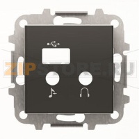 Накладка для медиа-комбайна, чёрный бархат ABB 2CLA856830A1501