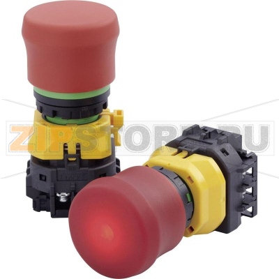Кнопка аварийной остановки 250 В/AC, 5 А, IP65, 1 шт IDEC XW1E-BV4TG02MFR 