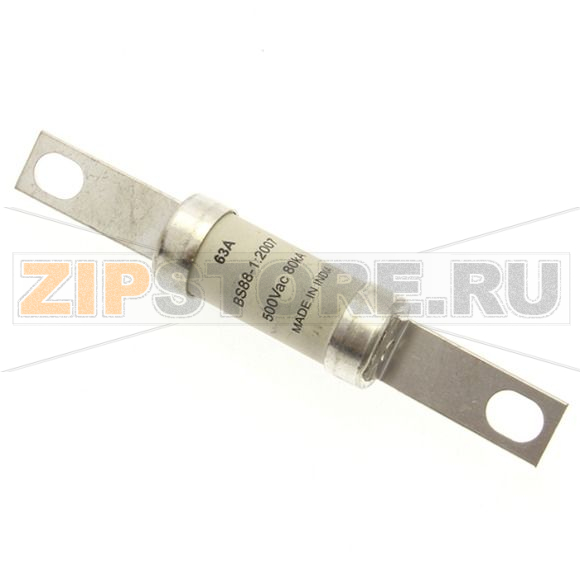 Предохранитель, 63 A, AC 500 В, 80 кА, BS88, 21x129 мм, gL/gG, BS Eaton 63AMP 500V AC/250V DC 