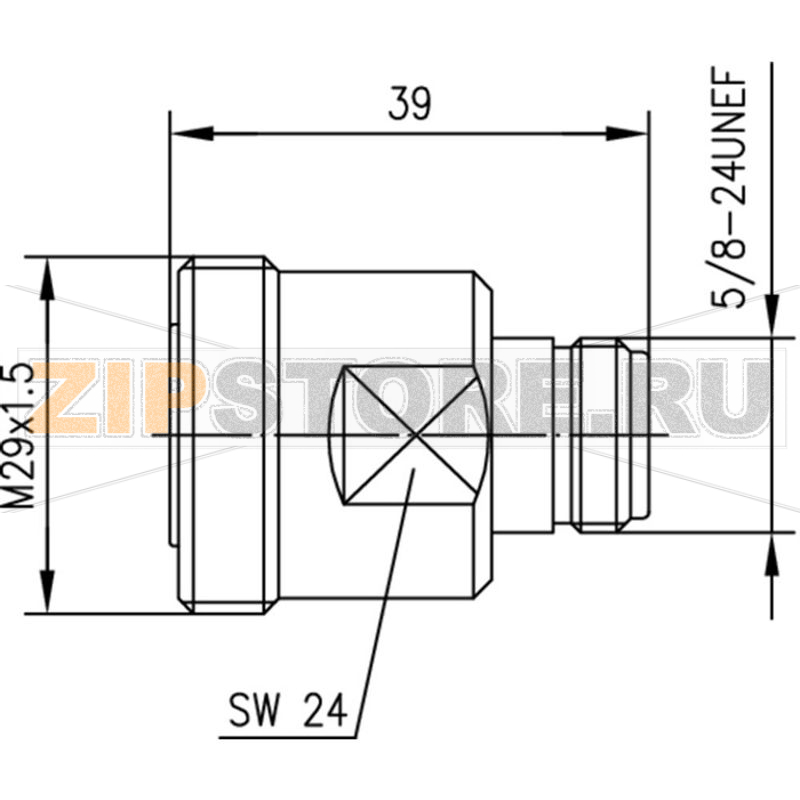 Разъем коаксиальный, гнездо DIN 7-16, гнездо N, 1 шт Telegärtner J01122A0008 