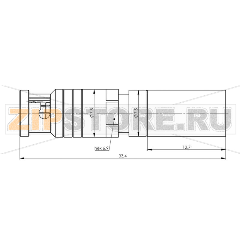 Разъем BNC, 75 Ом, 1 шт Telegärtner J01290A0063 
