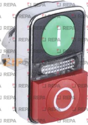 DOUBLE PUSH-BUTTON PANEL GREEN/RED 