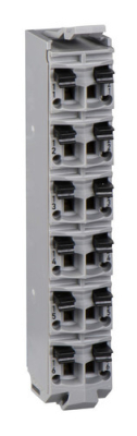 Колодка клеммная 220 В, 12 зажимов, черная Schneider Electric TM5ACTB32 