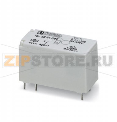 Вставное миниатюрное реле Phoenix Contact REL-MR- 24DC/ 1IC с силовым контактом для нелинейных и емкостных нагрузок, 1 замыкающий контакт, напряжение на входе 24 В постоян. тока.Минимальный заказ: 10 шт.Упаковка: 10 шт.