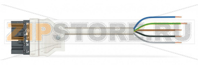 Кабель соединительный; Eca; штекер/открытый; 5-полюсов; код. L; H05VV-F 5G 1,5 мм; 3 м; 1,50 mm; темно-серые Wago 771-8985/206-304 Protected against mismating and maintenance-free...