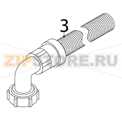 Outlet hose Hoshizaki IM-65NE Outlet hose Hoshizaki IM-65NEЗапчасть на деталировке под номером: 3