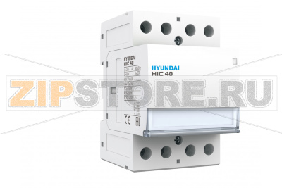 Контактор модульный 40 А, 4 полюса, 3 модуля, 4НЗ, 48 В/AC Hyundai Electric HIC4004NSX048C 