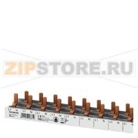 Компактная Pin шина, 10mm2 сечение: 1p/N комп.устр. 1-пол. защ.от прикосн. 1000mm обрезаемая Siemens 5ST3774-0