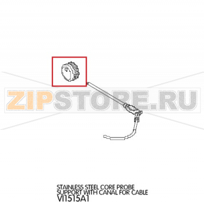 Stainless steel core probe support with canal for cable Unox XVC 304 Stainless steel core probe support with canal for cable Unox XVC 304Запчасть на деталировке под номером: 66Название запчасти на английском языке: Stainless steel core probe support with canal for cable Unox XVC 304