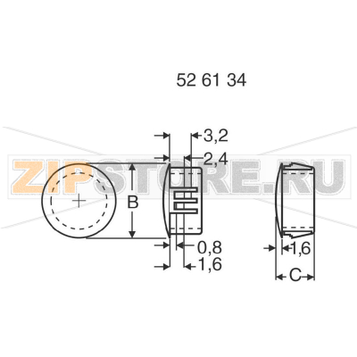 Заглушка, черная, 1 шт PB Fastener 76127 