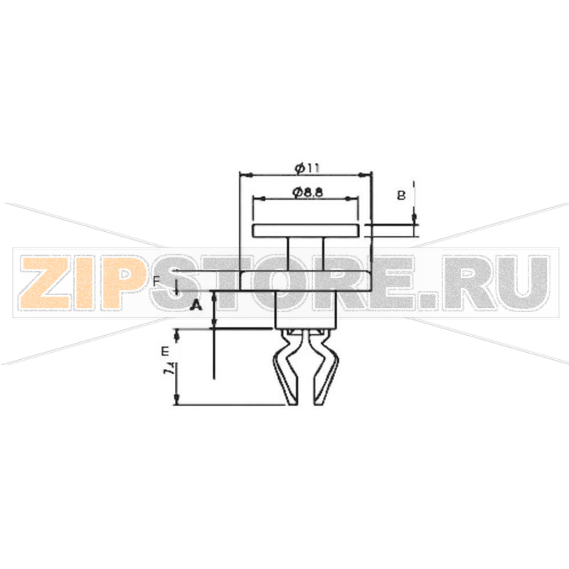 Заклепки распорные, Ø отверстия: 5.5 мм, черные, 1 шт PB Fastener RFL-1BK 