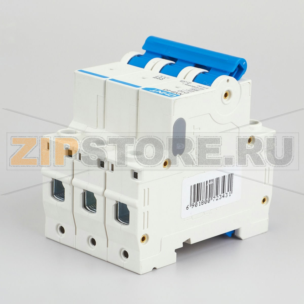 Выключатель автоматический 10 А, 6 кА, 3 полюса Chint NXB-63 